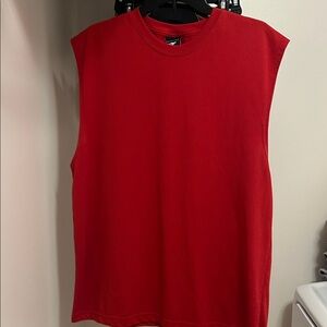 Vibrant Red Men's Sleeveless Tank Top